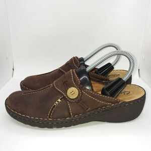 Clarks Artisan Women's Casual Brown Leather Comfort Mules Size 9 N‎